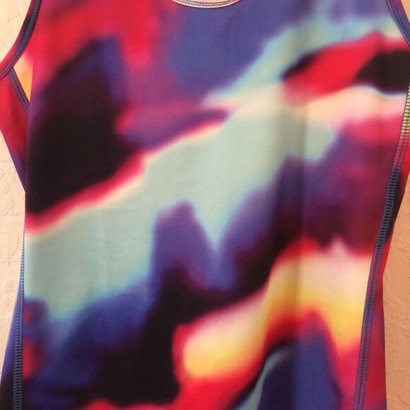 H&M multi-color workout tank top pink, blue, yellow, women’s size small - Picture 2 of 5